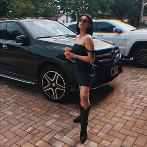 Reformation Navy Blue Linen Dress